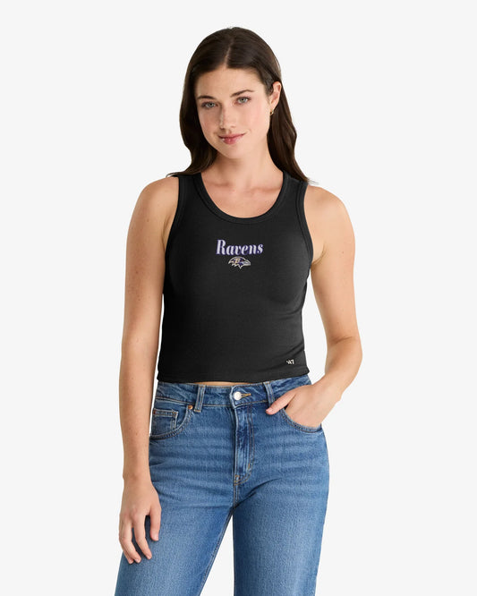 BALTIMORE RAVENS STRAIGHT CUT '47 BABY RIB TANK WOMENS