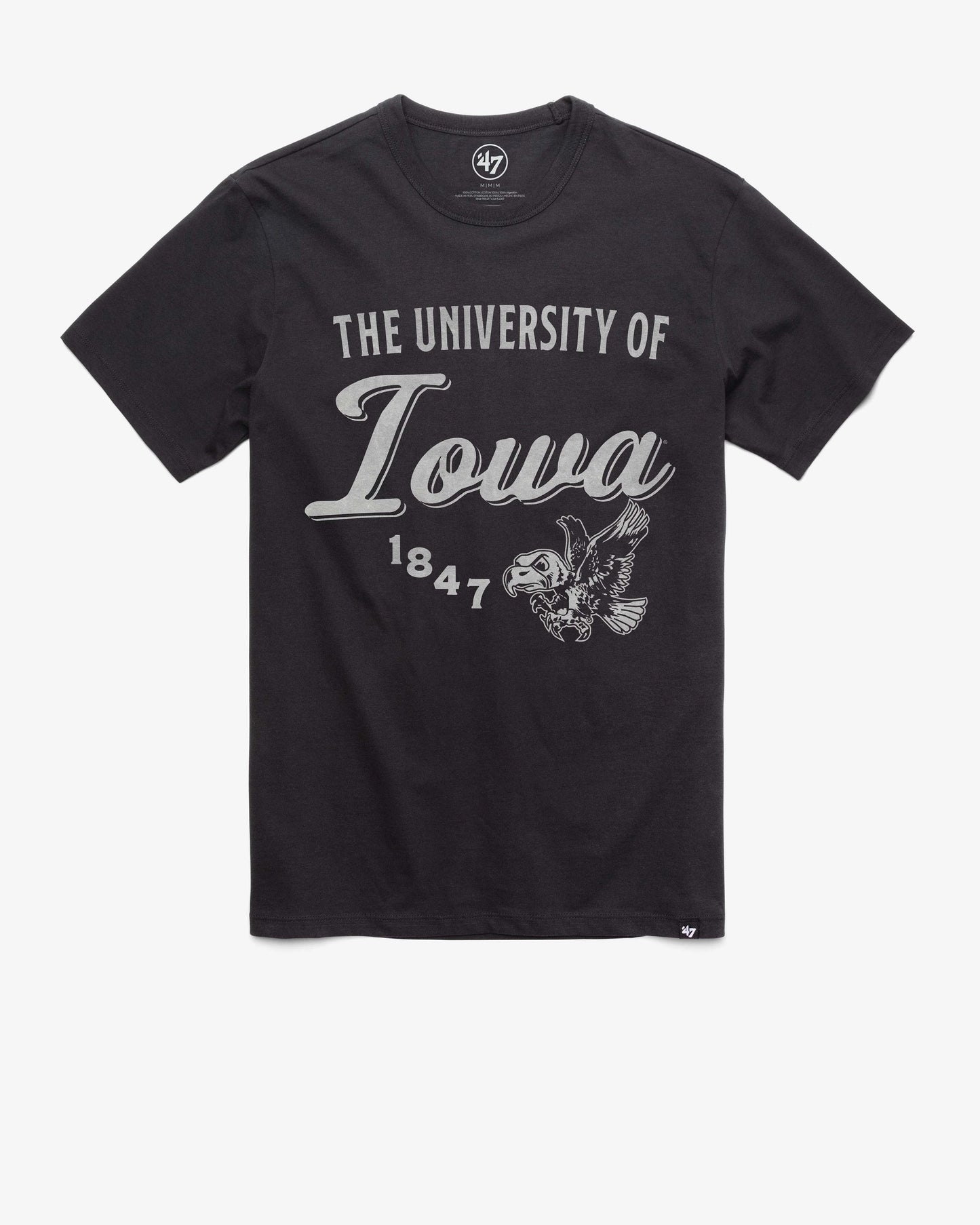 IOWA HAWKEYES VINTAGE DIAG SCRIPT '47 FRANKLIN TEE