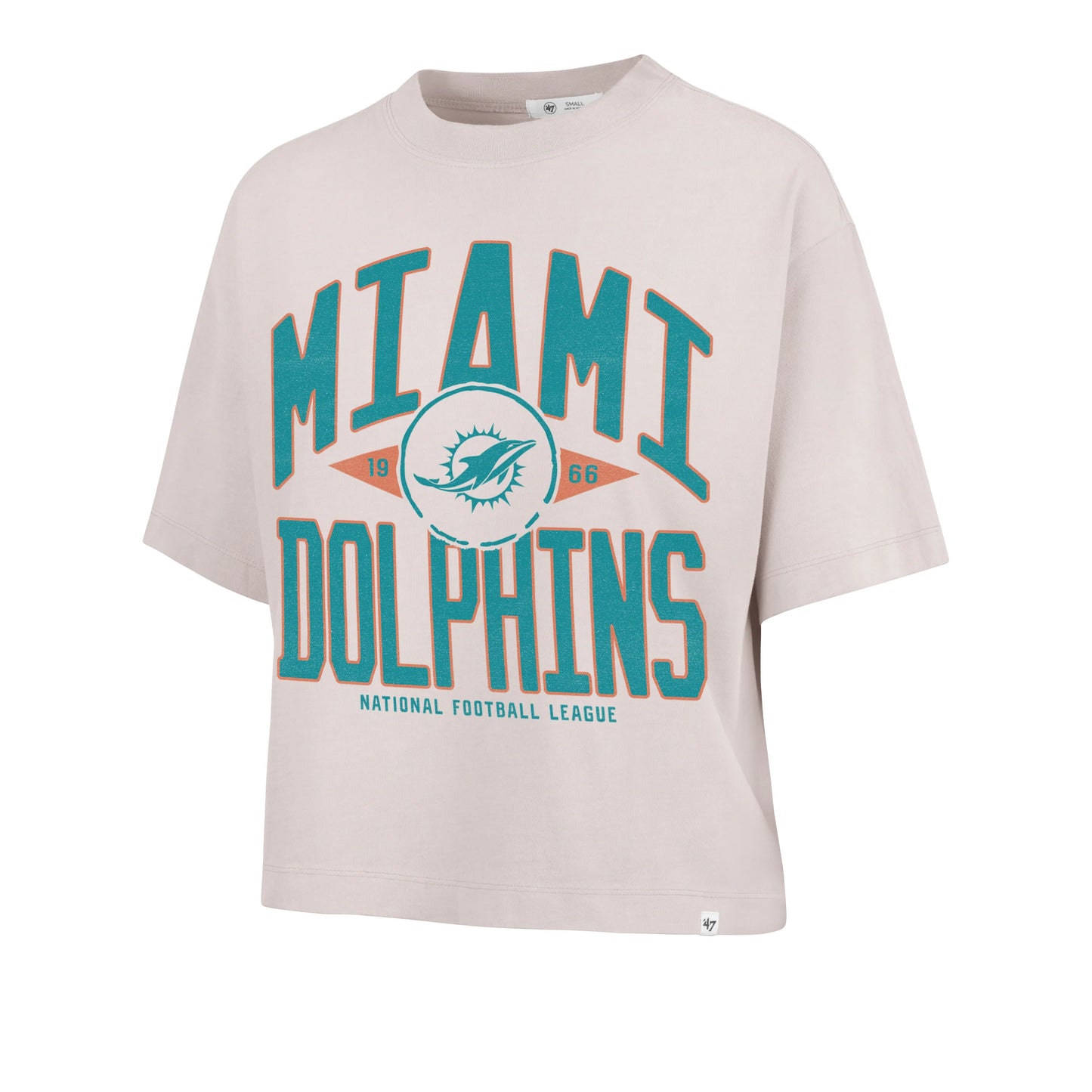 MIAMI DOLPHINS WINDTHROW '47 RAVINE CROP TEE WOMENS