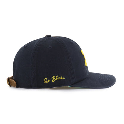 MICHIGAN WOLVERINES CHAIN SIDE STITCH '47 CLEAN UP FLAT BRIM