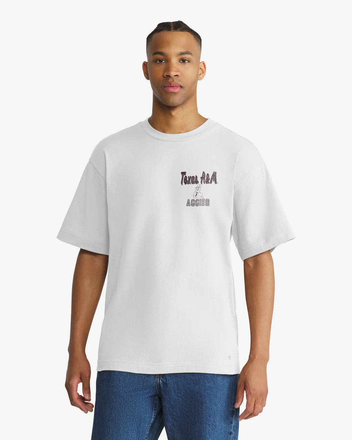 TEXAS A&M AGGIES VINTAGE CAMPUS MASCOT BACKER '47 FOUNDATION TEE