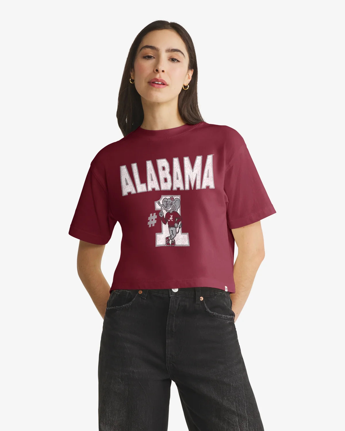 ALABAMA CRIMSON TIDE FIRST RANK '47 FOUNDATION CROP TEE WOMENS