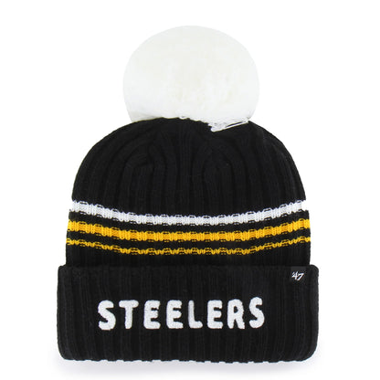PITTSBURGH STEELERS FUZZY SCRIPT '47 WOMEN'S CUFF KNIT