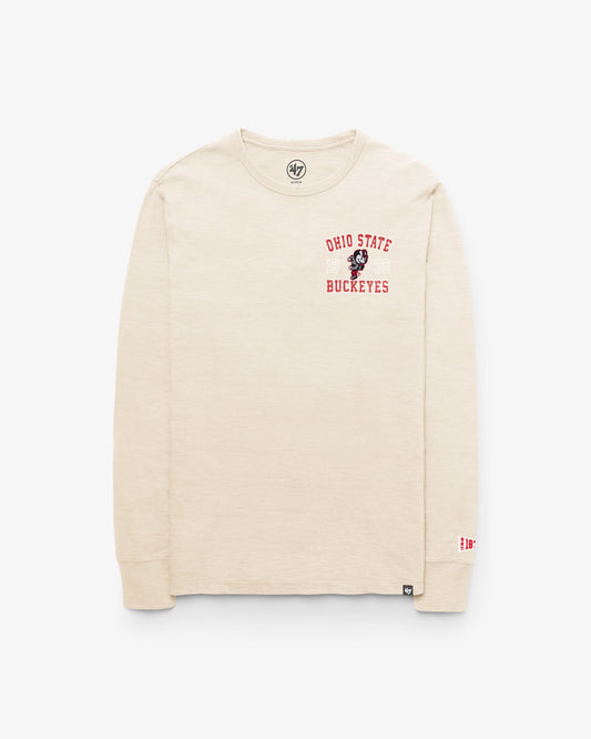 OHIO STATE BUCKEYES VINTAGE EGREMONT WELL WORN '47 HEAVY SLUB LONG SLEEVE TEE