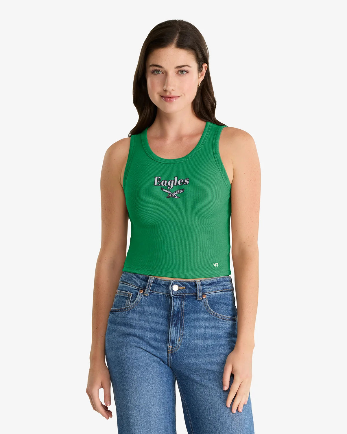 Philadelphia Eagles Historic Straight Cut '47 Baby Rib Tank Womens