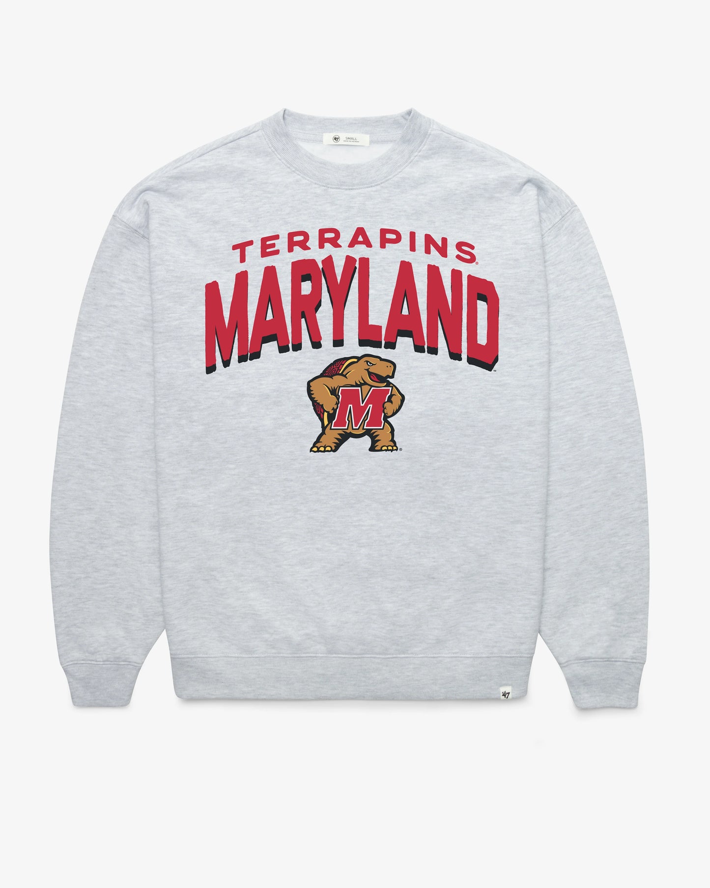 MARYLAND TERRAPINS CAMPUS ARCH CLOUD '47 OVERSIZED CREW WOMENS