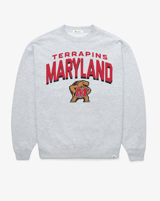 MARYLAND TERRAPINS CAMPUS ARCH CLOUD '47 OVERSIZED CREW WOMENS