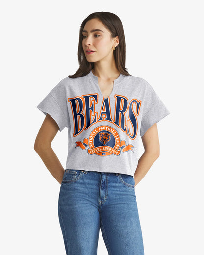 CHICAGO BEARS BANNERS OUT '47 OVERSIZED NOTCH NECK TEE WOMENS