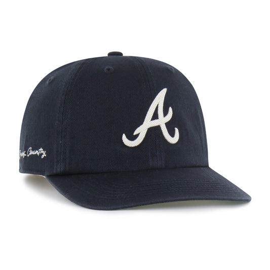 ATLANTA BRAVES CHAIN SIDE STITCH '47 CLEAN UP FLAT BRIM
