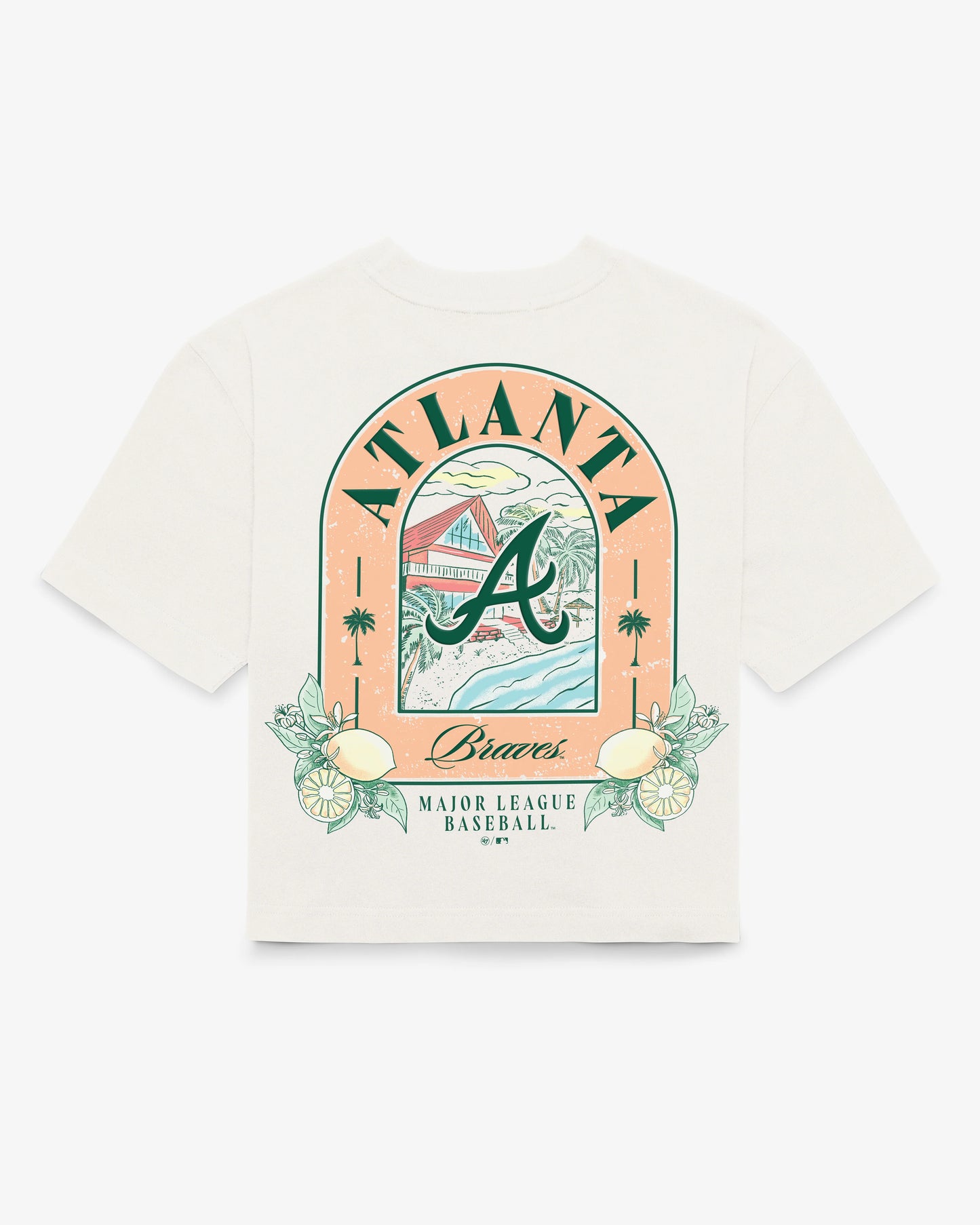 ATLANTA BRAVES VACAY SCENES BACKER '47 REED CITY TEE WOMENS