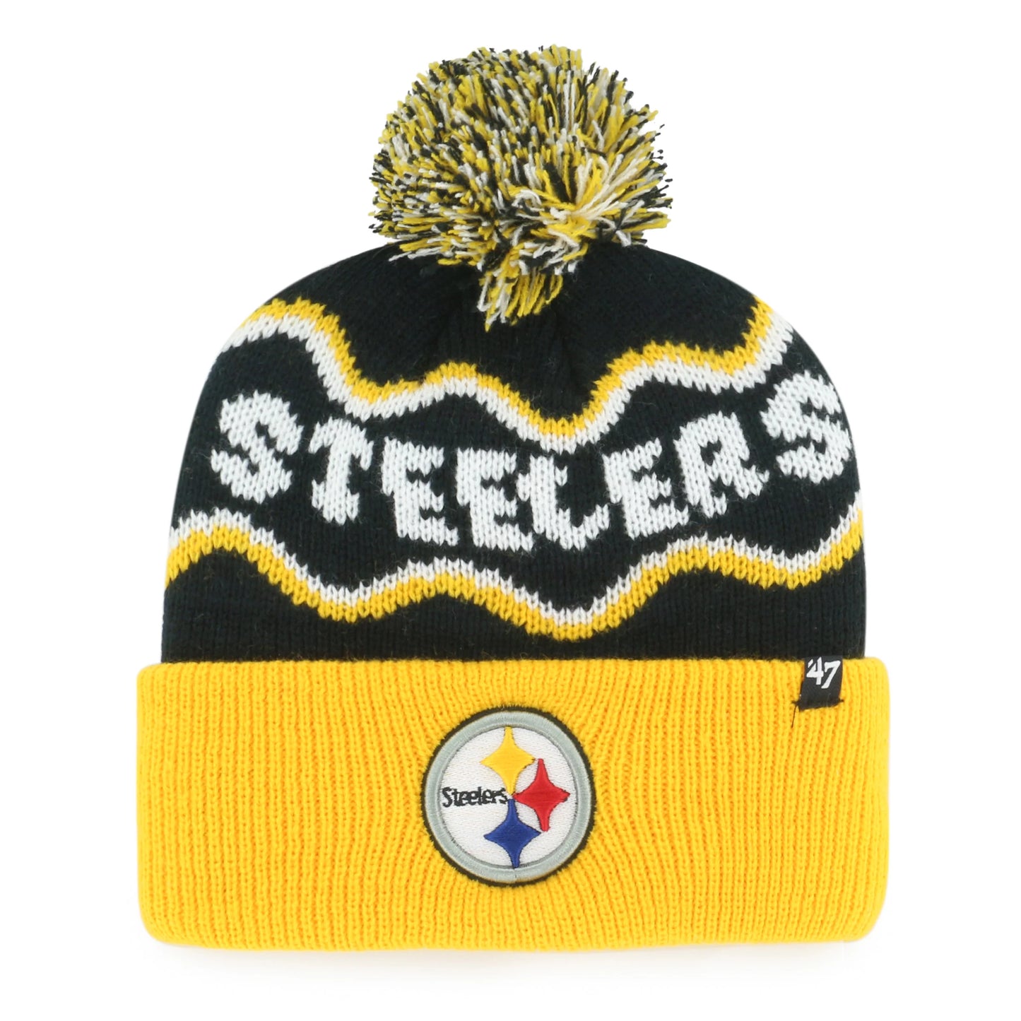 PITTSBURGH STEELERS SQUIGGLE SCRIPT '47 KID'S CUFF KNIT