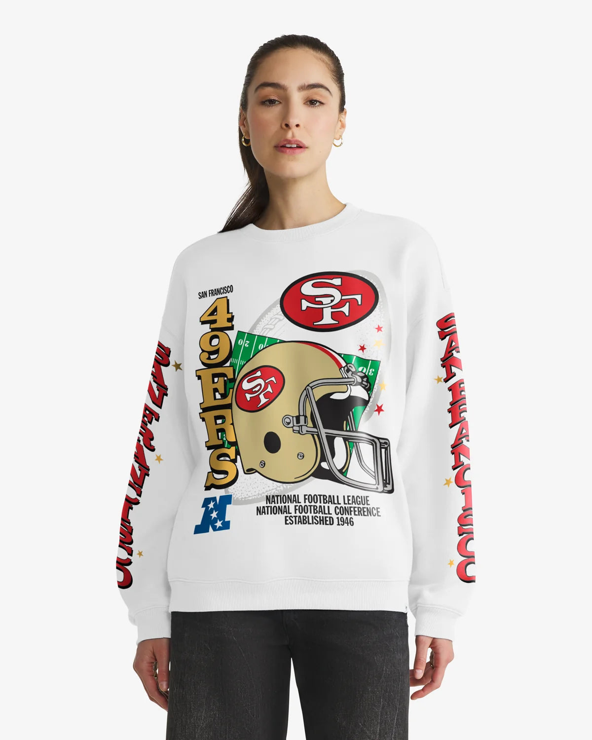SAN FRANCISCO 49ERS HISTORIC THUNDEROUS '47 WOMEN'S OVERSIZED CREW