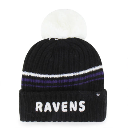 BALTIMORE RAVENS FUZZY SCRIPT '47 WOMEN'S CUFF KNIT