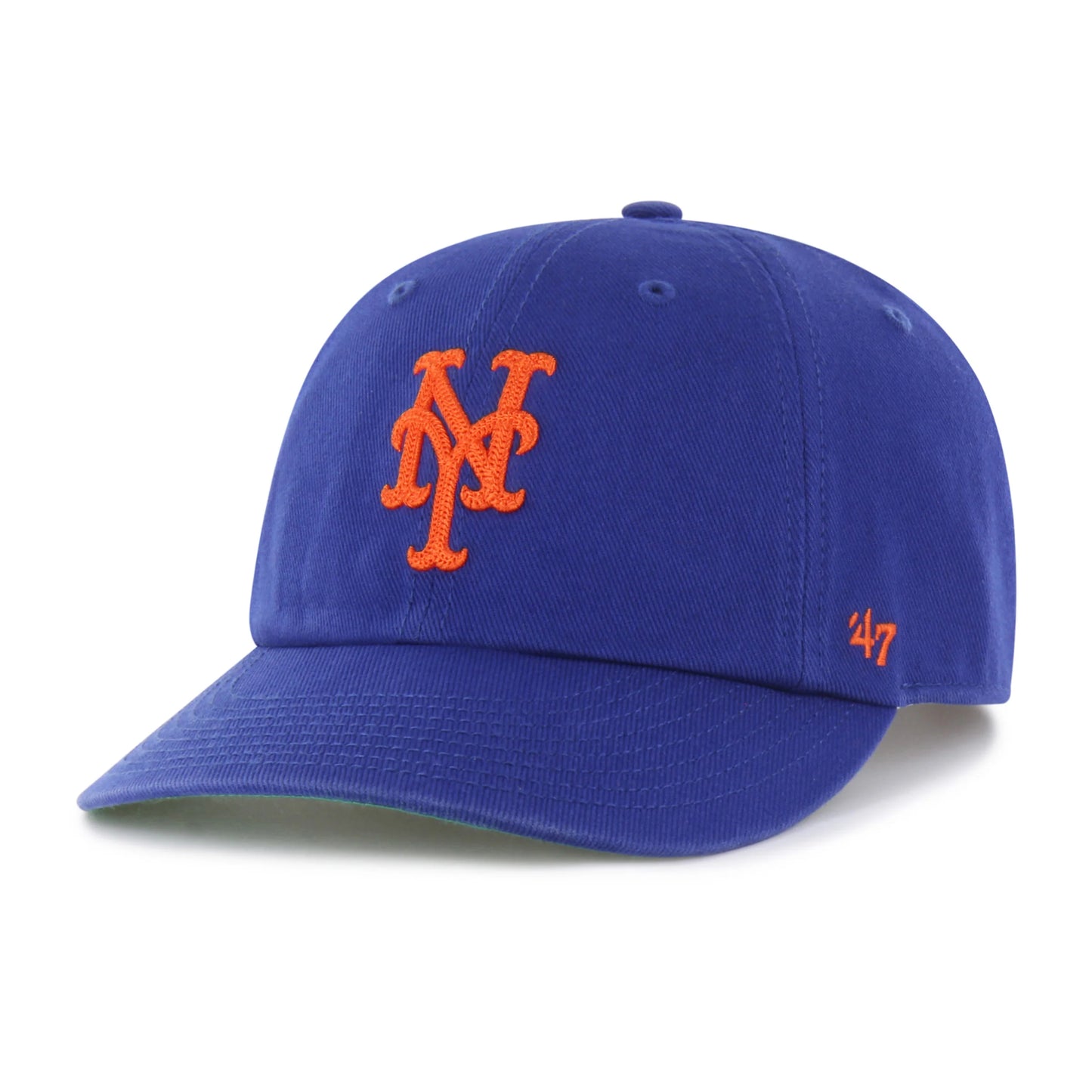 NEW YORK METS CHAIN SIDE STITCH '47 CLEAN UP ROUND VISOR
