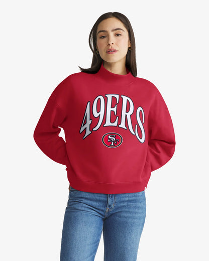 SAN FRANCISCO 49ERS VANTAGE '47 WOMEN'S MOCK NECK PULLOVER