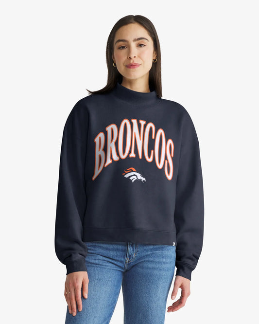 DENVER BRONCOS VANTAGE '47 WOMEN'S MOCK NECK PULLOVER