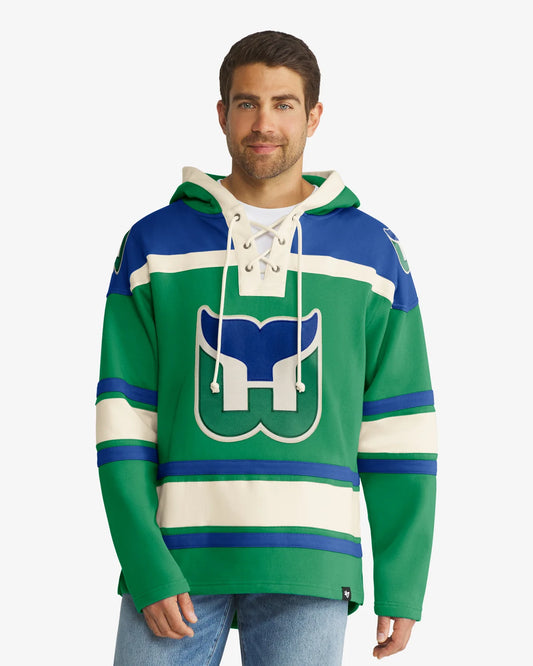 HARTFORD WHALERS VINTAGE SUPERIOR '47 LACER HOOD