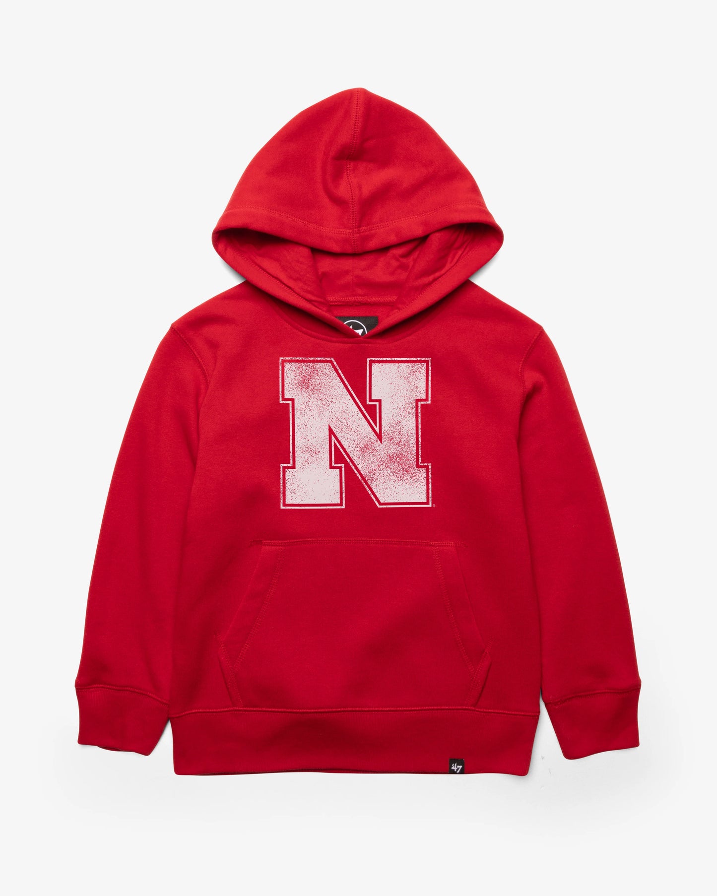 NEBRASKA CORNHUSKERS DISTRESSED IMPRINT '47 KID'S HEADLINE HOOD