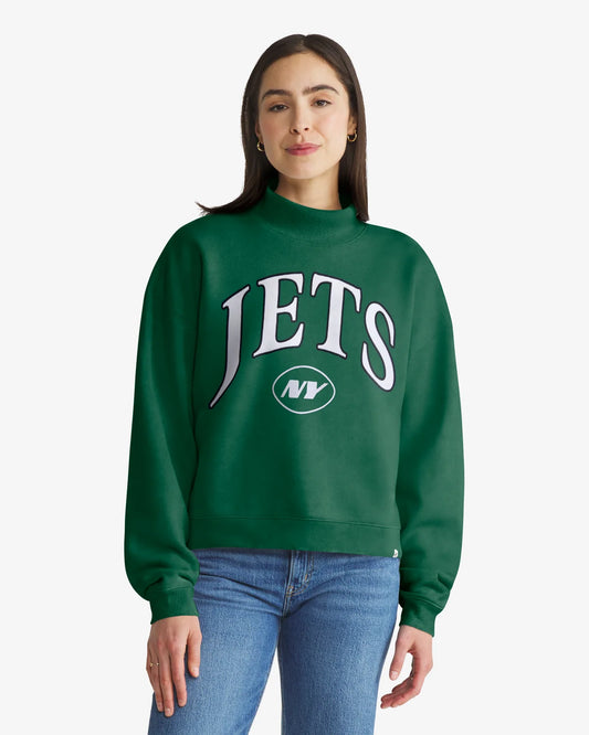 NEW YORK JETS VANTAGE '47 WOMEN'S MOCK  NECK PULLOVER