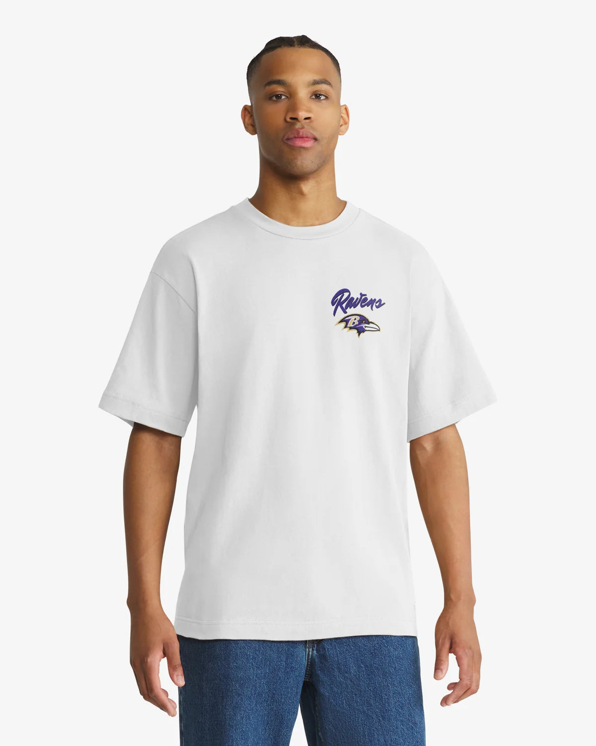 BALTIMORE RAVENS BACKER SCRIPT ILLUSTRATED '47 FOUNDATION TEE