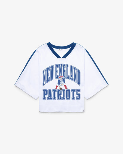 NEW ENGLAND PATRIOTS HISTORIC BIG OVERARCH '47 WOMEN'S DROP NEEDLE RAGLAN JERSEY