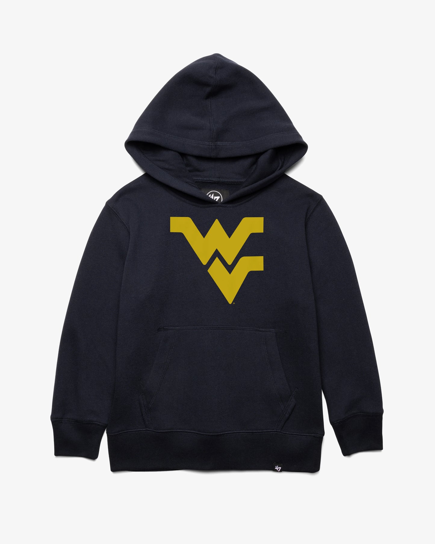 WEST VIRGINIA MOUNTAINEERS DISTRESSED IMPRINT '47 KID'S HEADLINE HOOD