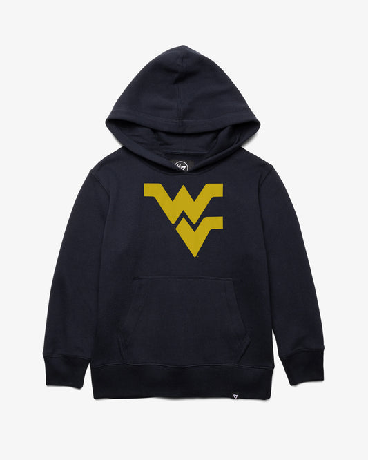 WEST VIRGINIA MOUNTAINEERS DISTRESSED IMPRINT '47 KID'S HEADLINE HOOD
