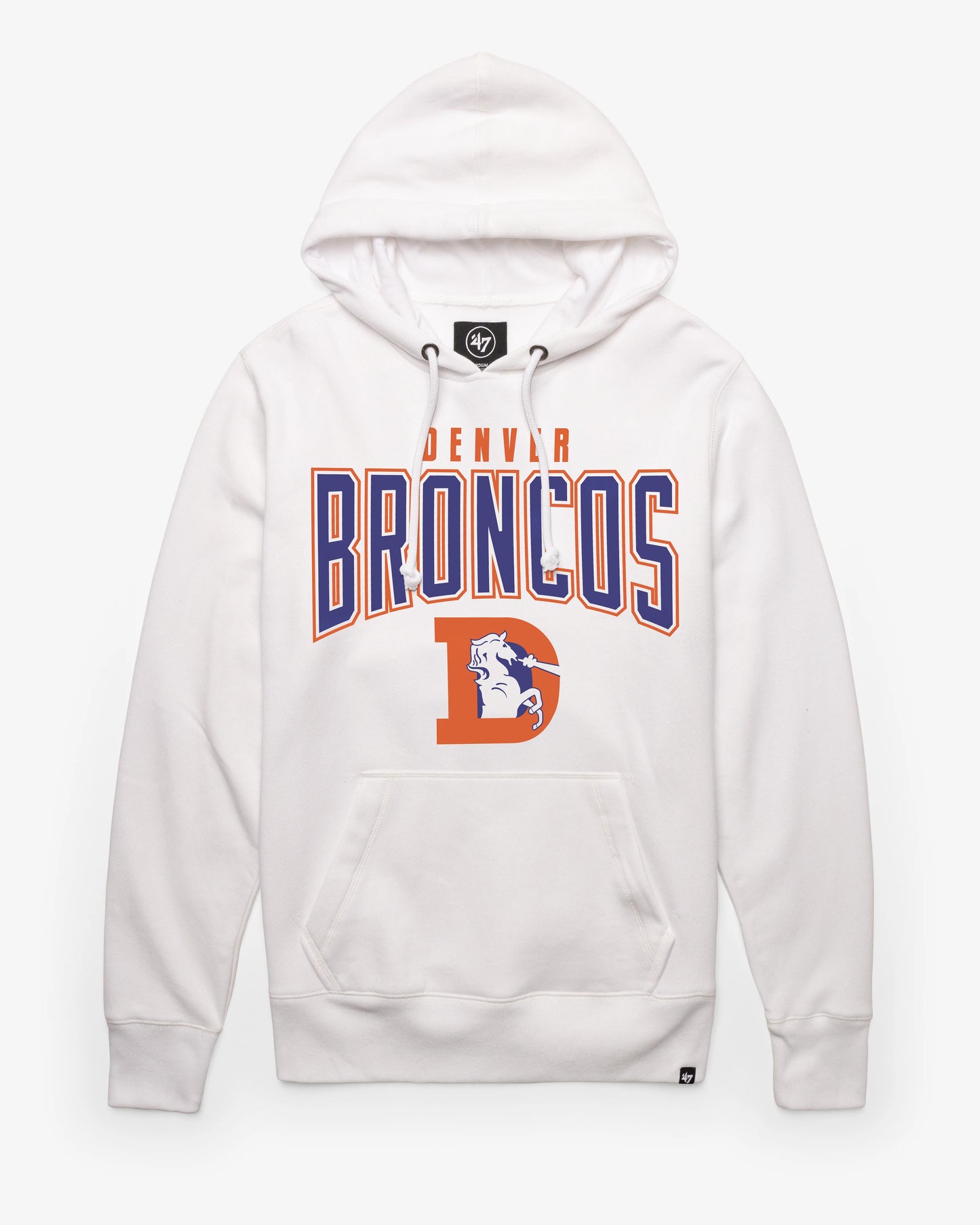 DENVER BRONCOS HISTORIC TEAM ELEMENTS ARCH '47  HEADLINE HOOD