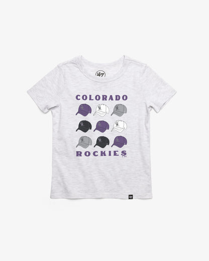 COLORADO ROCKIES COOPERSTOWN CAP OFF '47 KID'S FRANKLIN TEE