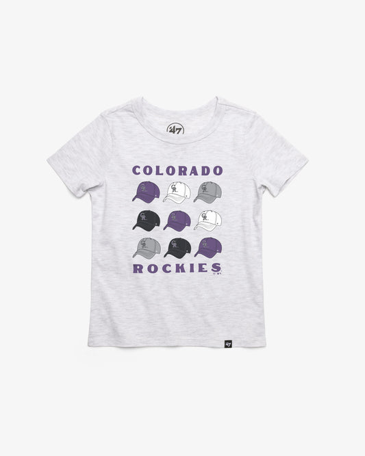 COLORADO ROCKIES COOPERSTOWN CAP OFF '47 KID'S FRANKLIN TEE