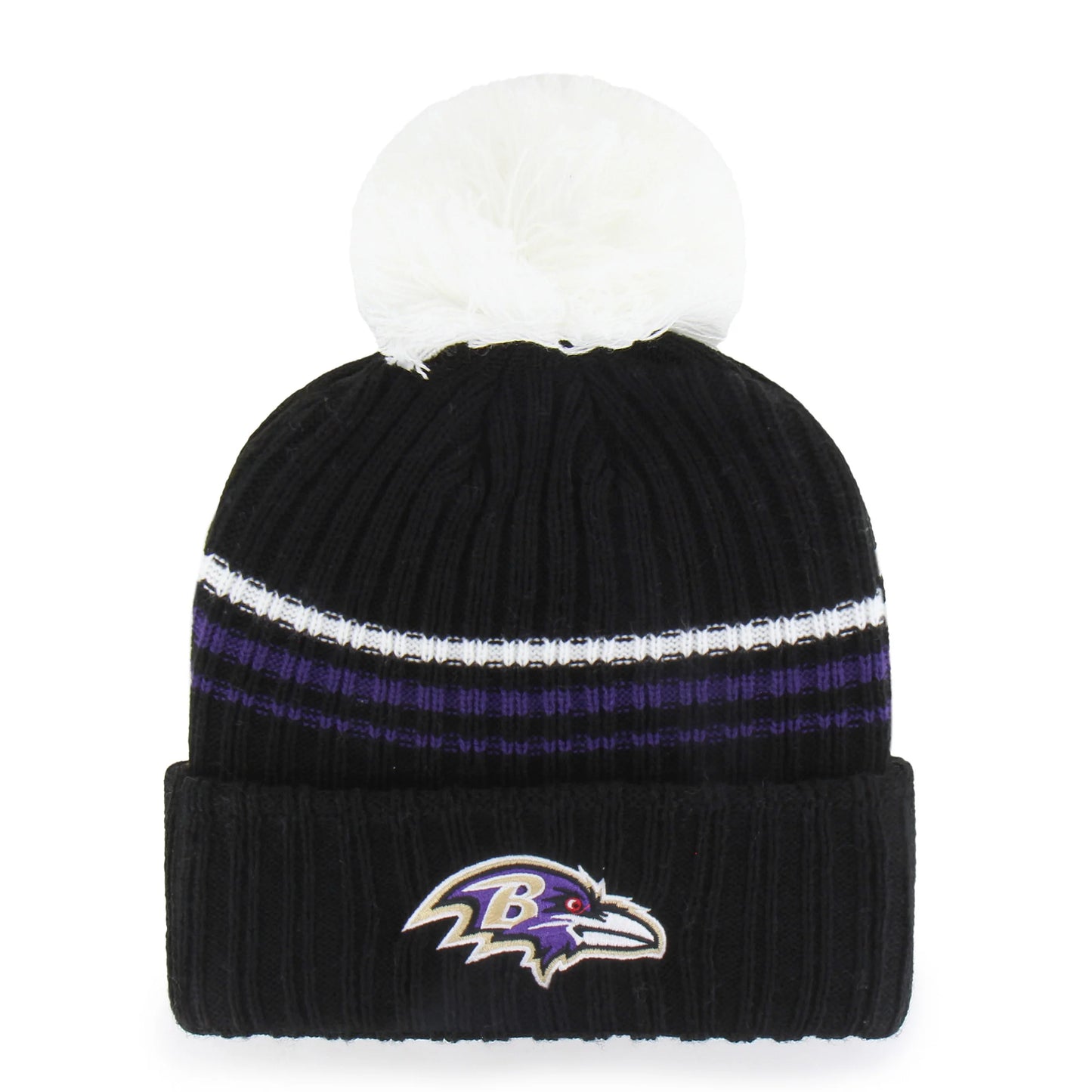 BALTIMORE RAVENS FUZZY SCRIPT '47 WOMEN'S CUFF KNIT