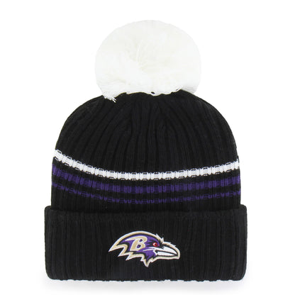 BALTIMORE RAVENS FUZZY SCRIPT '47 WOMEN'S CUFF KNIT