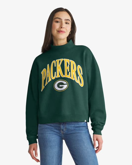 GREEN BAY PACKERS VANTAGE '47 WOMEN'S MOCK NECK PULLOVER