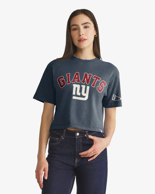 NEW YORK GIANTS HISTORIC ELMORE WELL WORN '47 HEAVY SLUB TEE WOMENS