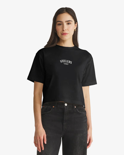 PITTSBURGH STEELERS HADRIAN '47 FOUNDATION CROP TEE WOMENS