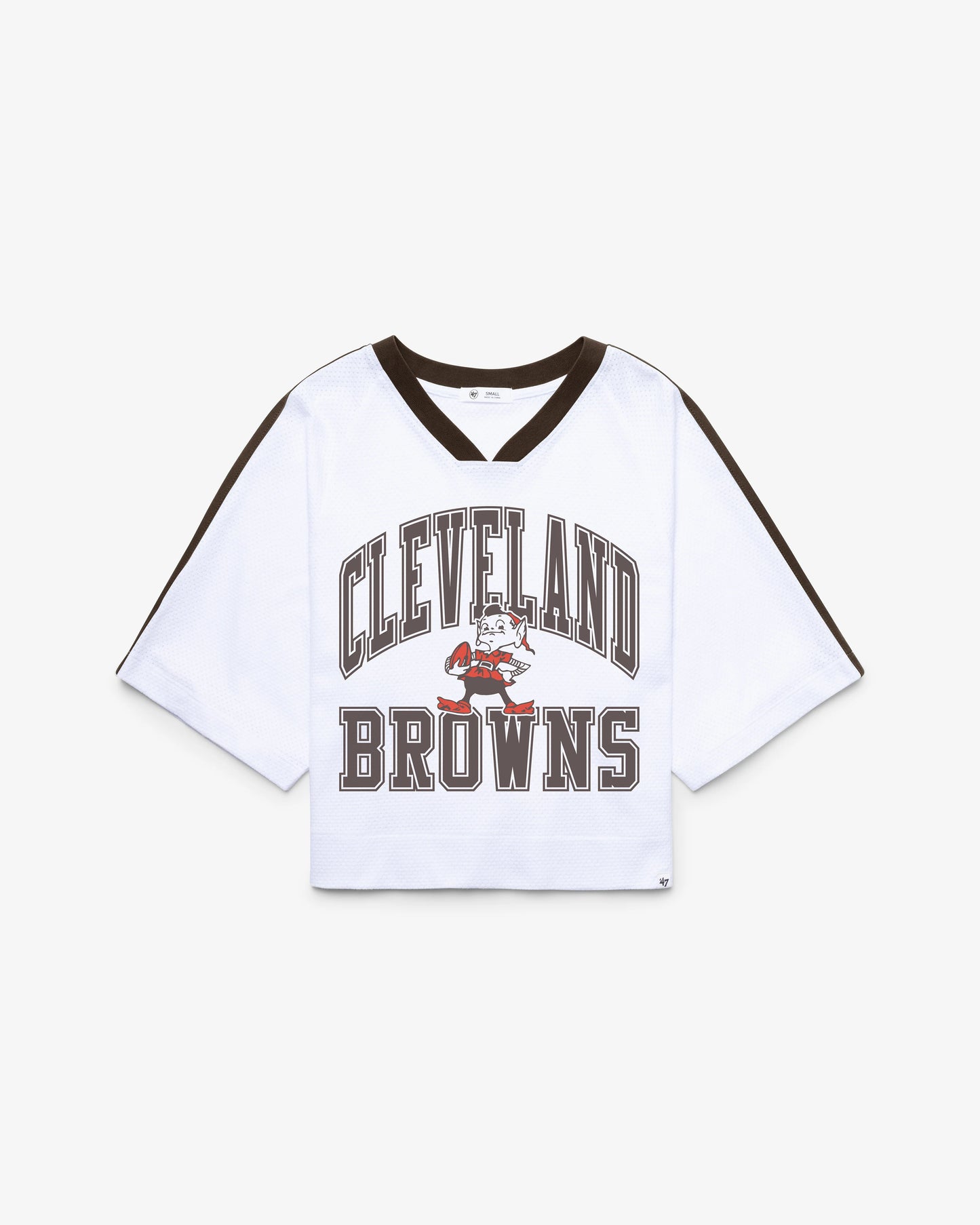 CLEVELAND BROWNS HISTORIC BIG OVERARCH '47 WOMEN'S DROP NEEDLE RAGLAN JERSEY