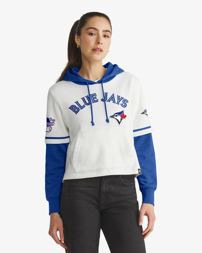 TORONTO BLUE JAYS TRIFECTA CROPPED '47 SHORTSTOP PULLOVER HOOD WOMENS
