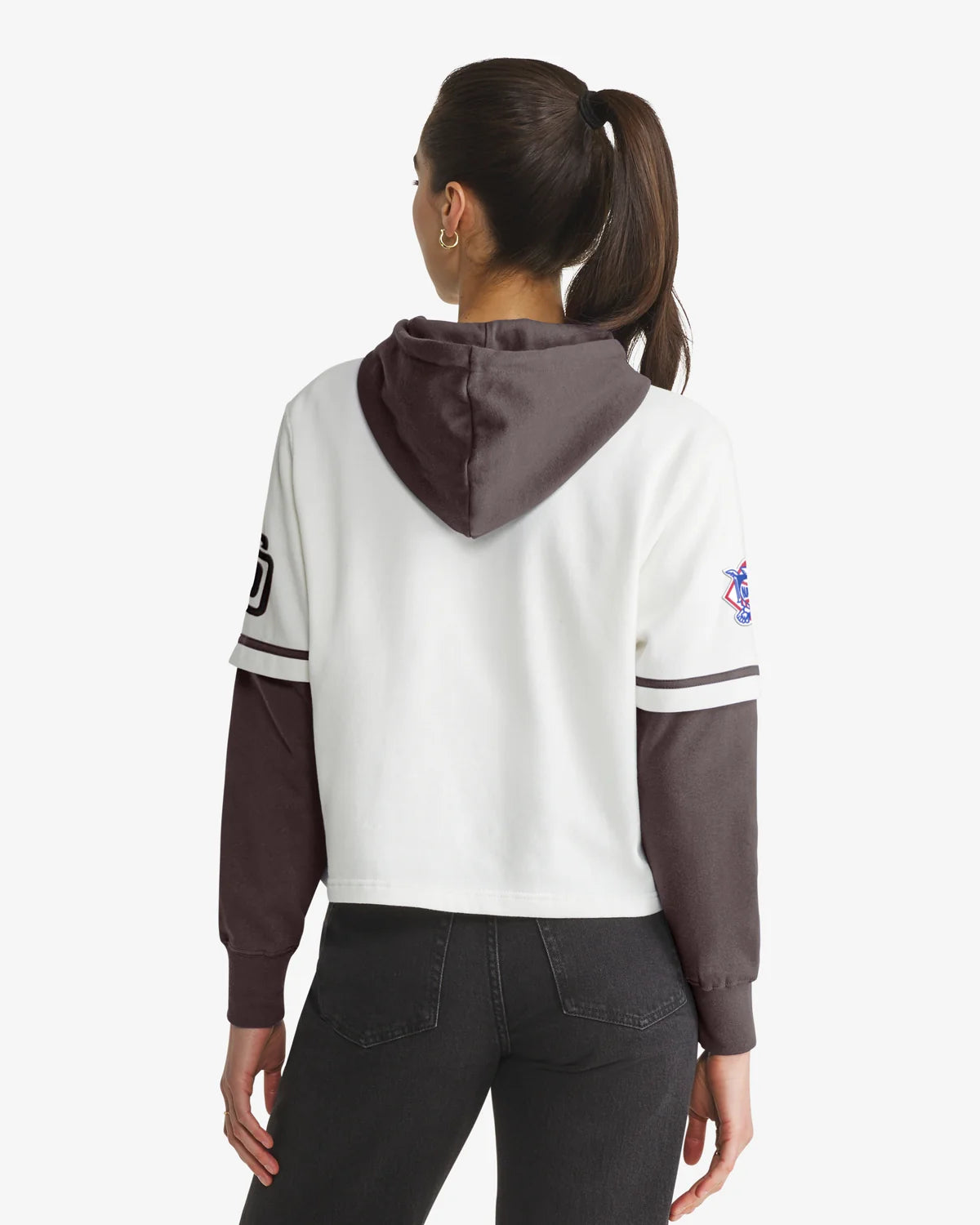 SAN DIEGO PADRES TRIFECTA CROPPED '47 SHORTSTOP PULLOVER HOOD WOMENS