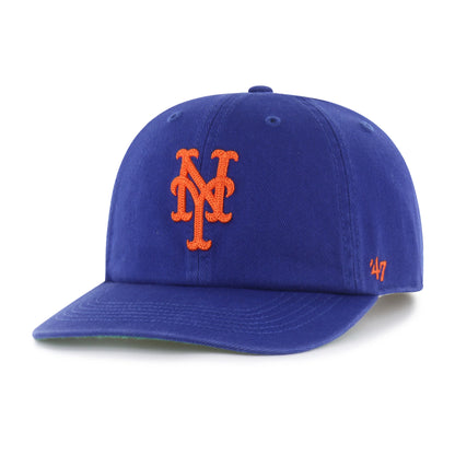 NEW YORK METS CHAIN SIDE STITCH '47 CLEAN UP FLAT BRIM