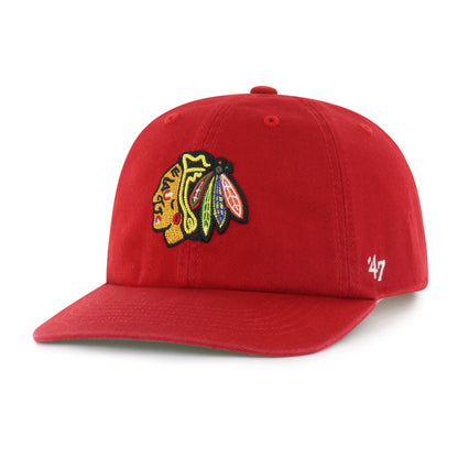 CHICAGO BLACKHAWKS CHAIN SIDE STITCH '47 CLEAN UP FLAT BRIM