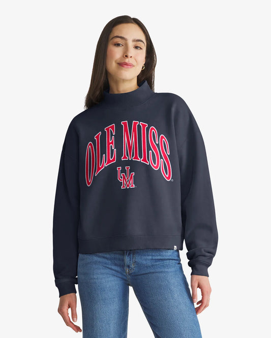 MISSISSIPPI REBELS VINTAGE VANTAGE '47 WOMEN'S MOCK NECK PULLOVER