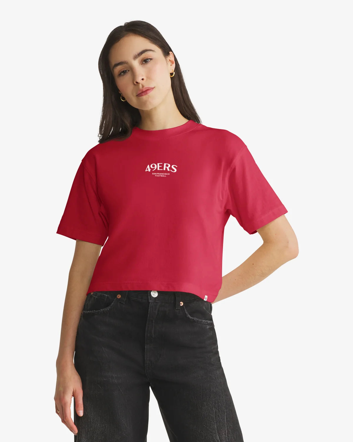 SAN FRANCISCO 49ERS HADRIAN '47 FOUNDATION CROP TEE WOMENS