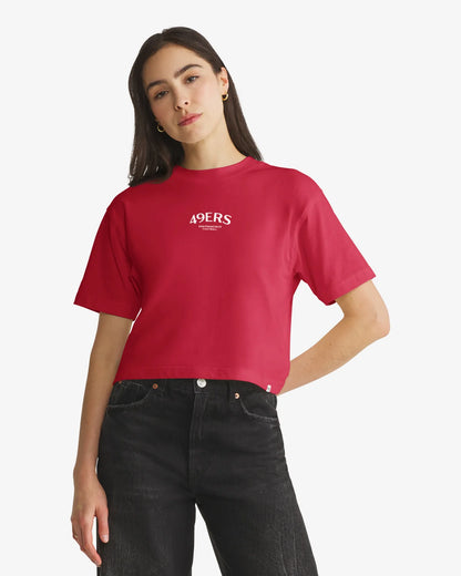 SAN FRANCISCO 49ERS HADRIAN '47 FOUNDATION CROP TEE WOMENS