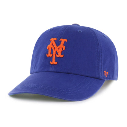 NEW YORK METS CHAIN SIDE STITCH '47 CLEAN UP LONG VISOR