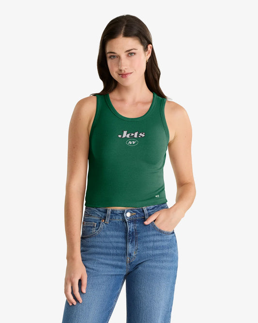 New York Jets Straight Cut '47 Baby Rib Tank Womens