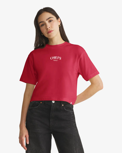 KANSAS CITY CHIEFS HADRIAN '47 FOUNDATION CROP TEE WOMENS