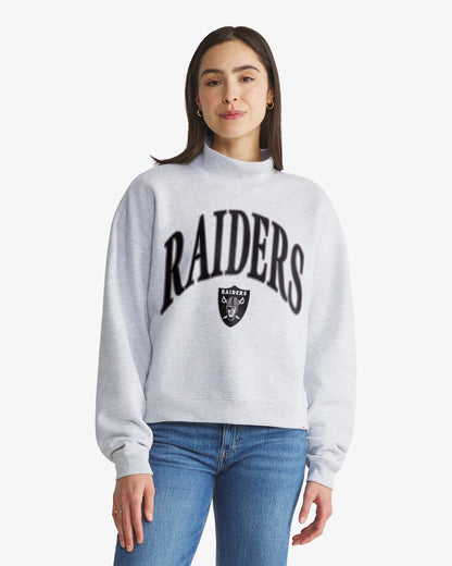 Las Vegas Raiders Vantage '47 Women's Mock Neck Pullover