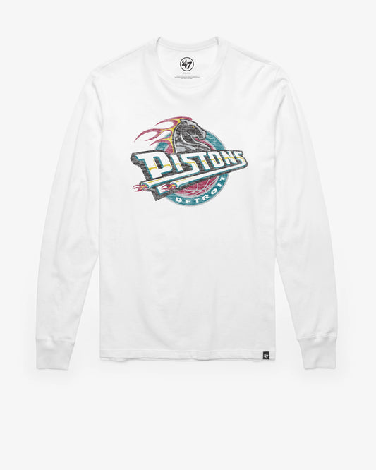 DETROIT PISTONS HARDWOOD CLASSICS PREMIER '47 FRANKLIN LONG SLEEVE TEE