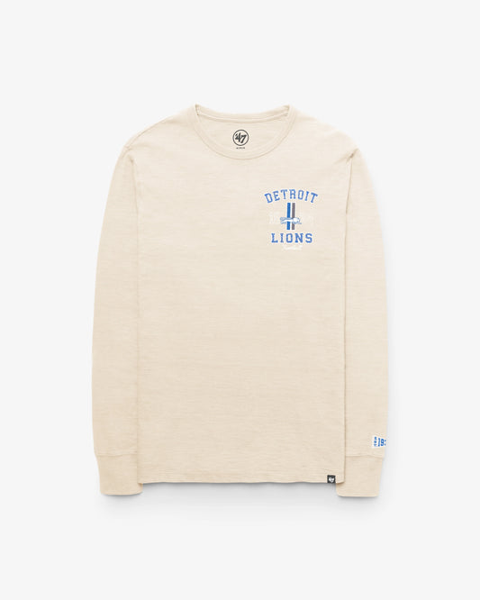 DETROIT LIONS HISTORIC EGREMONT WELL WORN '47 HEAVY SLUB LONG SLEEVE TEE