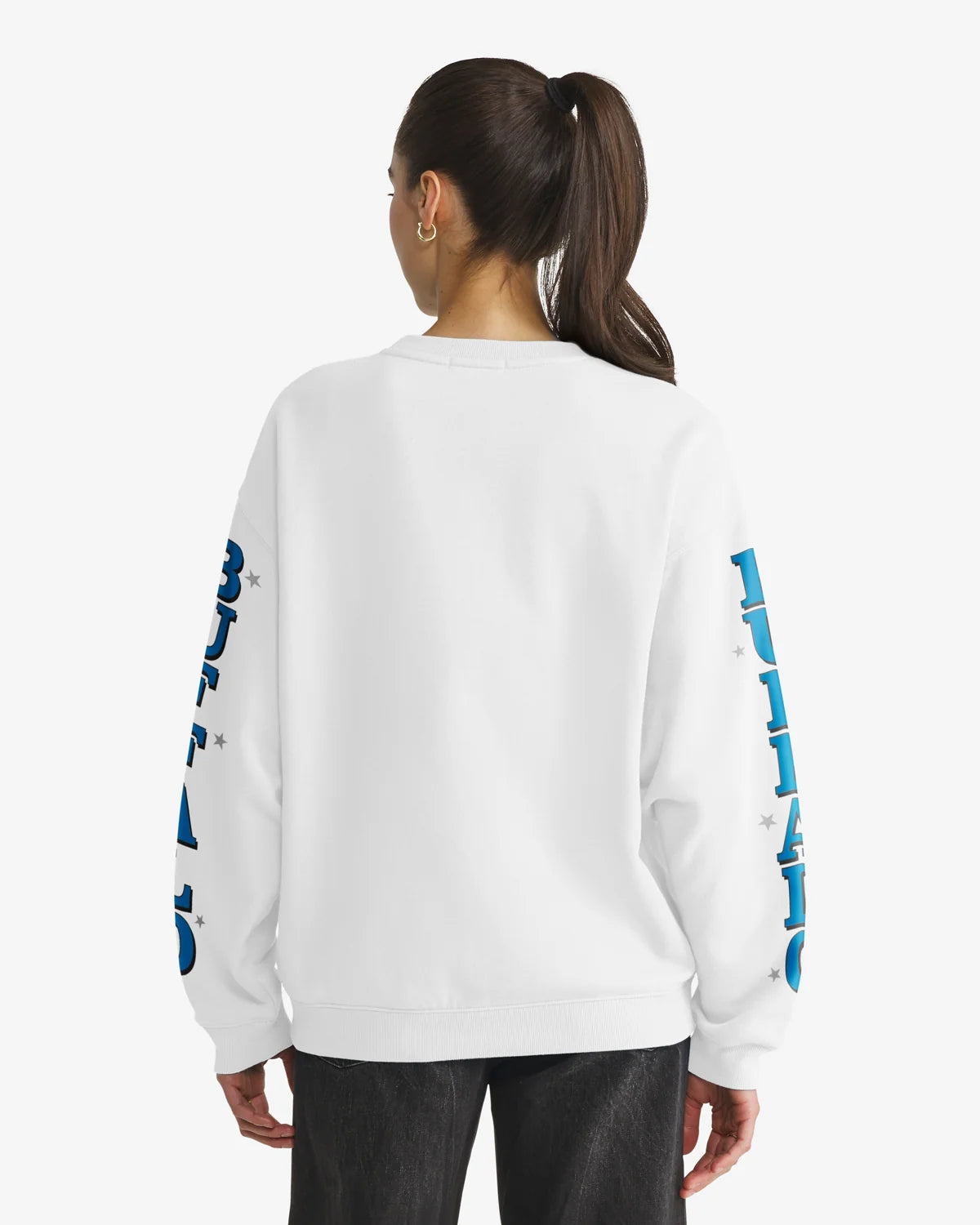 BUFFALO BILLS HISTORIC THUNDEROUS '47 WOMEN'S OVERSIZED CREW
